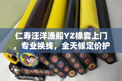 仁寿汪洋渔船YZ橡套上门，专业换线，全天候定价护航作业安全