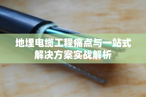 地埋电缆工程痛点与一站式解决方案实战解析 地埋电缆工程痛点与一站式解决方案实战解析