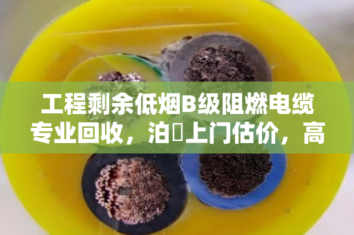 工程剩余低烟B级阻燃电缆专业回收，泊祎上门估价，高价变现