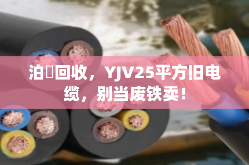 泊祎回收，YJV25平方旧电缆，别当废铁卖！