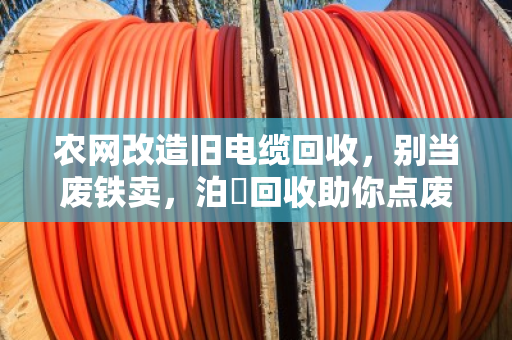农网改造旧电缆回收,别当废铁卖,泊祎回收助你点废成金 农网改造旧电缆回收,别当废铁卖,泊祎回收助你点废成金