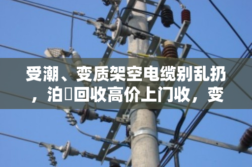 受潮、变质架空电缆别乱扔,泊祎回收高价上门收,变废为宝! 受潮、变质架空电缆别乱扔,泊祎回收高价上门收,变废为宝!