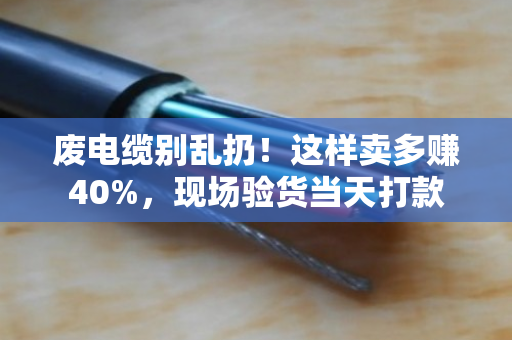 废电缆别乱扔！这样卖多赚40%，现场验货当天打款