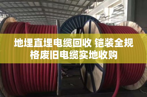 地埋直埋电缆回收 铠装全规格废旧电缆实地收购