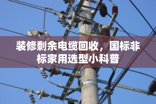 装修剩余电缆回收,国标非标家用选型小科普 装修剩余电缆回收,国标非标家用选型小科普