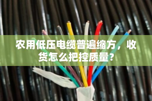 农用低压电缆普遍缩方，收货怎么把控质量？
