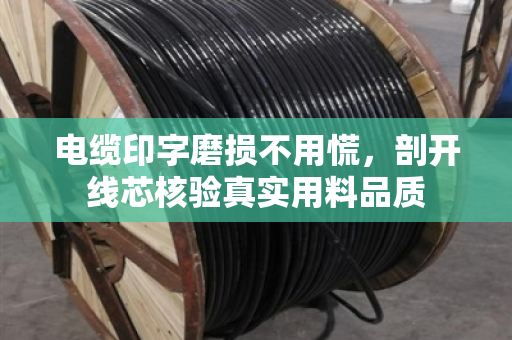 电缆印字磨损不用慌，剖开线芯核验真实用料品质