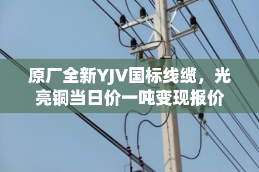 原厂全新YJV国标线缆，光亮铜当日价一吨变现报价