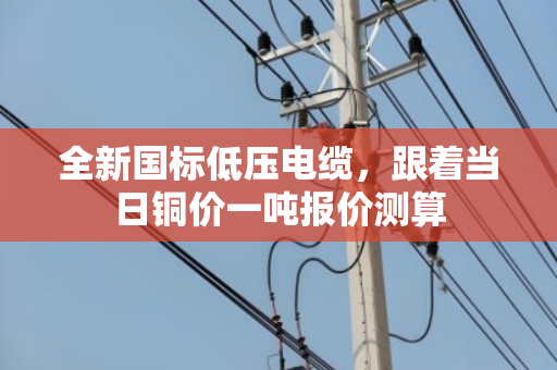 全新国标低压电缆,跟着当日铜价一吨报价测算 全新国标低压电缆,跟着当日铜价一吨报价测算