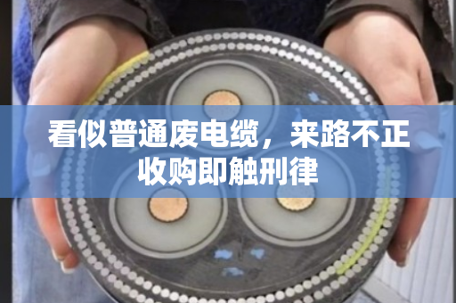看似普通废电缆,来路不正收购即触刑律 看似普通废电缆,来路不正收购即触刑律