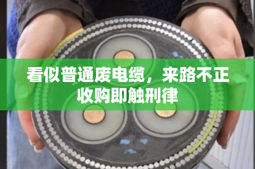 看似普通废电缆,来路不正收购即触刑律 看似普通废电缆,来路不正收购即触刑律