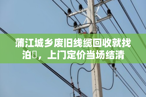 蒲江城乡废旧线缆回收就找泊祎，上门定价当场结清