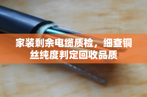 家装剩余电缆质检，细查铜丝纯度判定回收品质
