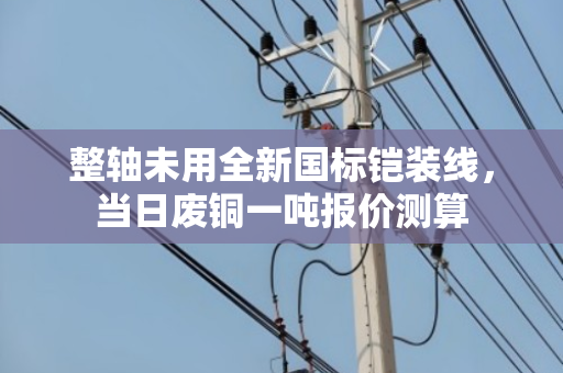 整轴未用全新国标铠装线，当日废铜一吨报价测算
