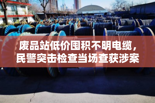 废品站低价囤积不明电缆,民警突击检查当场查获涉案线缆 废品站低价囤积不明电缆,民警突击检查当场查获涉案线缆