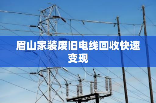 眉山家装废旧电线回收快速变现