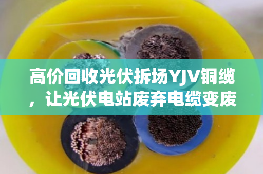 高价回收光伏拆场YJV铜缆,让光伏电站废弃电缆变废为宝 高价回收光伏拆场YJV铜缆,让光伏电站废弃电缆变废为宝