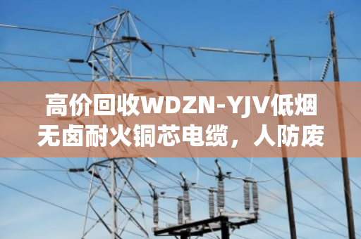 高价回收WDZN-YJV低烟无卤耐火铜芯电缆，人防废缆资源化处理新选择