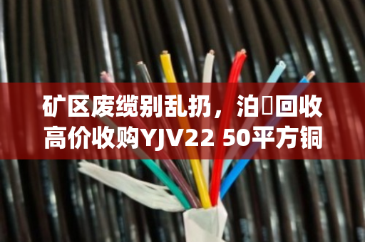 矿区废缆别乱扔，泊祎回收高价收购YJV22 50平方铜芯电缆，一块赚一笔
