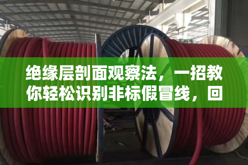 绝缘层剖面观察法,一招教你轻松识别非标假冒线,回收不再踩坑 绝缘层剖面观察法,一招教你轻松识别非标假冒线,回收不再踩坑