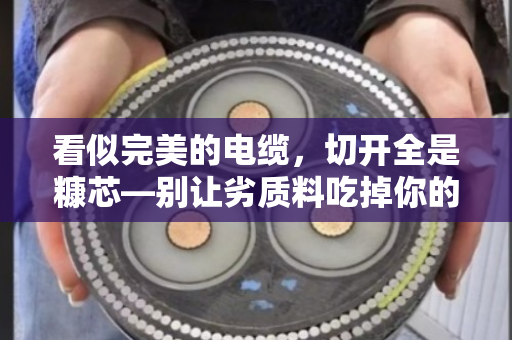 看似完美的电缆，切开全是糠芯—别让劣质料吃掉你的血汗钱
