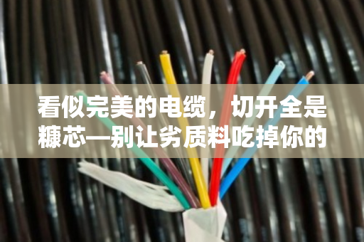 看似完美的电缆，切开全是糠芯—别让劣质料吃掉你的血汗钱