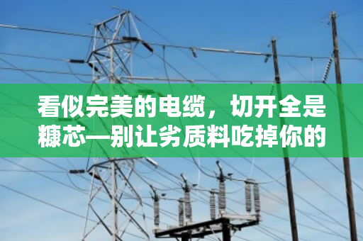 看似完美的电缆，切开全是糠芯—别让劣质料吃掉你的血汗钱