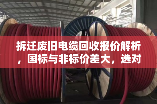 拆迁废旧电缆回收报价解析，国标与非标价差大，选对回收商是关键