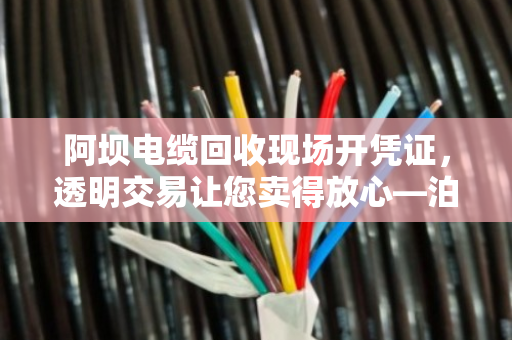 阿坝电缆回收现场开凭证，透明交易让您卖得放心—泊祎回收服务纪实