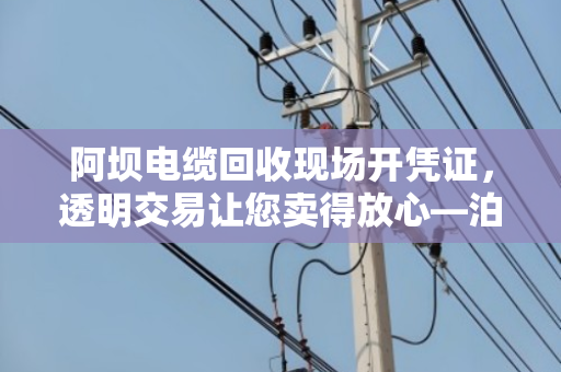 阿坝电缆回收现场开凭证，透明交易让您卖得放心—泊祎回收服务纪实