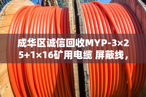 成华区诚信回收MYP-3×25+1×16矿用电缆 屏蔽线,专业服务,值得信赖 成华区诚信回收MYP-3×25+1×16矿用电缆 屏蔽线,专业服务,值得信赖