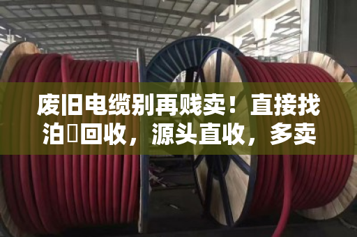 废旧电缆别再贱卖!直接找泊祎回收,源头直收,多卖几千上万! 废旧电缆别再贱卖!直接找泊祎回收,源头直收,多卖几千上万!