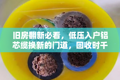 旧房翻新必看，低压入户铝芯缆换新的门道，回收时千万别踩坑
