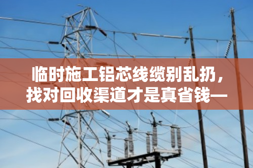 临时施工铝芯线缆别乱扔,找对回收渠道才是真省钱—泊祎回收案例分享 临时施工铝芯线缆别乱扔,找对回收渠道才是真省钱—泊祎回收案例分享