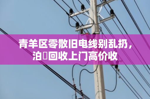 青羊区零散旧电线别乱扔，泊祎回收上门高价收