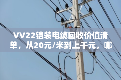 VV22铠装电缆回收价值清单，从20元/米到上千元，哪些型号最值钱？