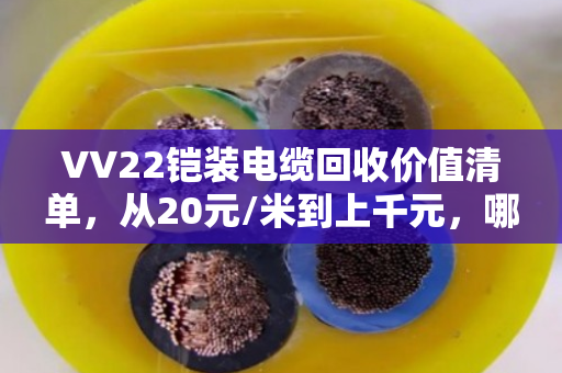 VV22铠装电缆回收价值清单，从20元/米到上千元，哪些型号最值钱？