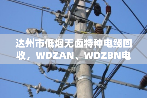 达州市低烟无卤特种电缆回收，WDZAN、WDZBN电缆回收多少钱一米？泊祎回收给你说明白