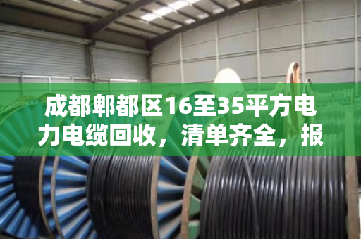成都郫都区16至35平方电力电缆回收，清单齐全，报价实在，泊祎回收当天上门