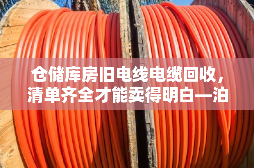 仓储库房旧电线电缆回收，清单齐全才能卖得明白—泊祎回收手记