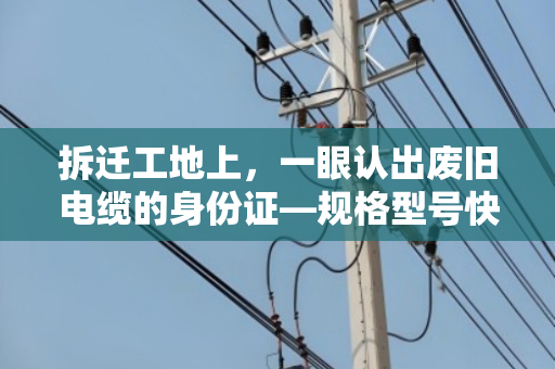 拆迁工地上,一眼认出废旧电缆的身份证—规格型号快速识别实战指南 拆迁工地上,一眼认出废旧电缆的身份证—规格型号快速识别实战指南