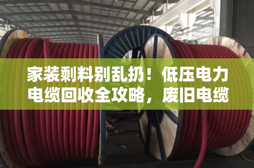 家装剩料别乱扔！低压电力电缆回收全攻略，废旧电缆也能卖个好价钱