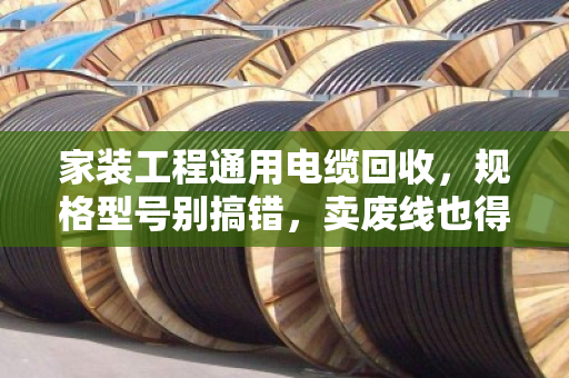 家装工程通用电缆回收，规格型号别搞错，卖废线也得门儿清