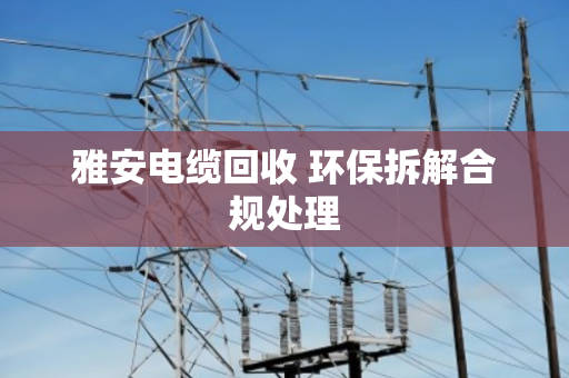 雅安电缆回收 环保拆解合规处理