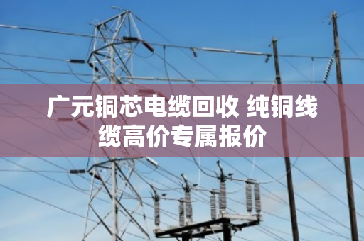 广元铜芯电缆回收 纯铜线缆高价专属报价