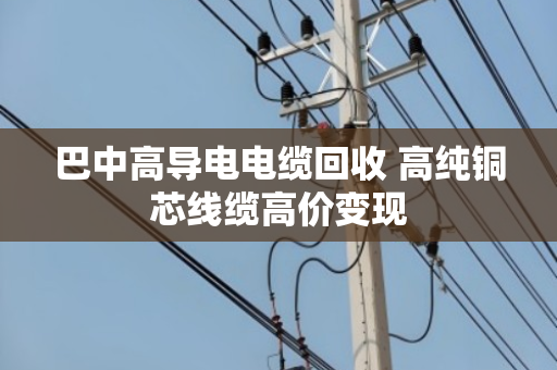 巴中高导电电缆回收 高纯铜芯线缆高价变现 巴中高导电电缆回收 高纯铜芯线缆高价变现