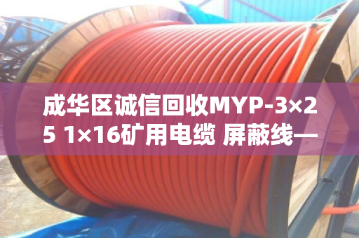 成华区诚信回收MYP-3×25 1×16矿用电缆 屏蔽线—泊祎回收让废旧电缆变废为宝