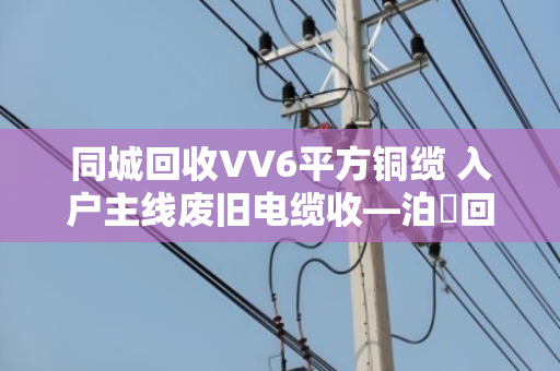 同城回收VV6平方铜缆 入户主线废旧电缆收—泊祎回收让旧线变现金