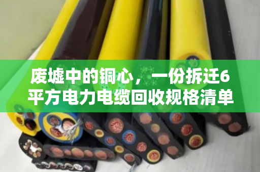 废墟中的铜心，一份拆迁6平方电力电缆回收规格清单背后的价值与门道